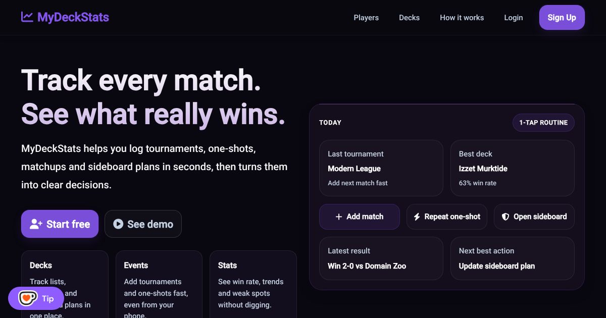 Preview of My Deck Stats